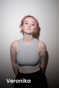 A portrait of tattoo artist Veronika at Names Tattoo Studio in Lisbon