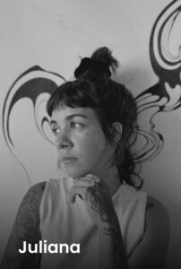 Portrait of tattoo artist Juliana at Names Tattoo Studio in Lisbon