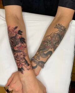 Intricate geometric mandala shoulder tattoo with dotwork and fine line details at Names Tattoo Studio in Lisbon