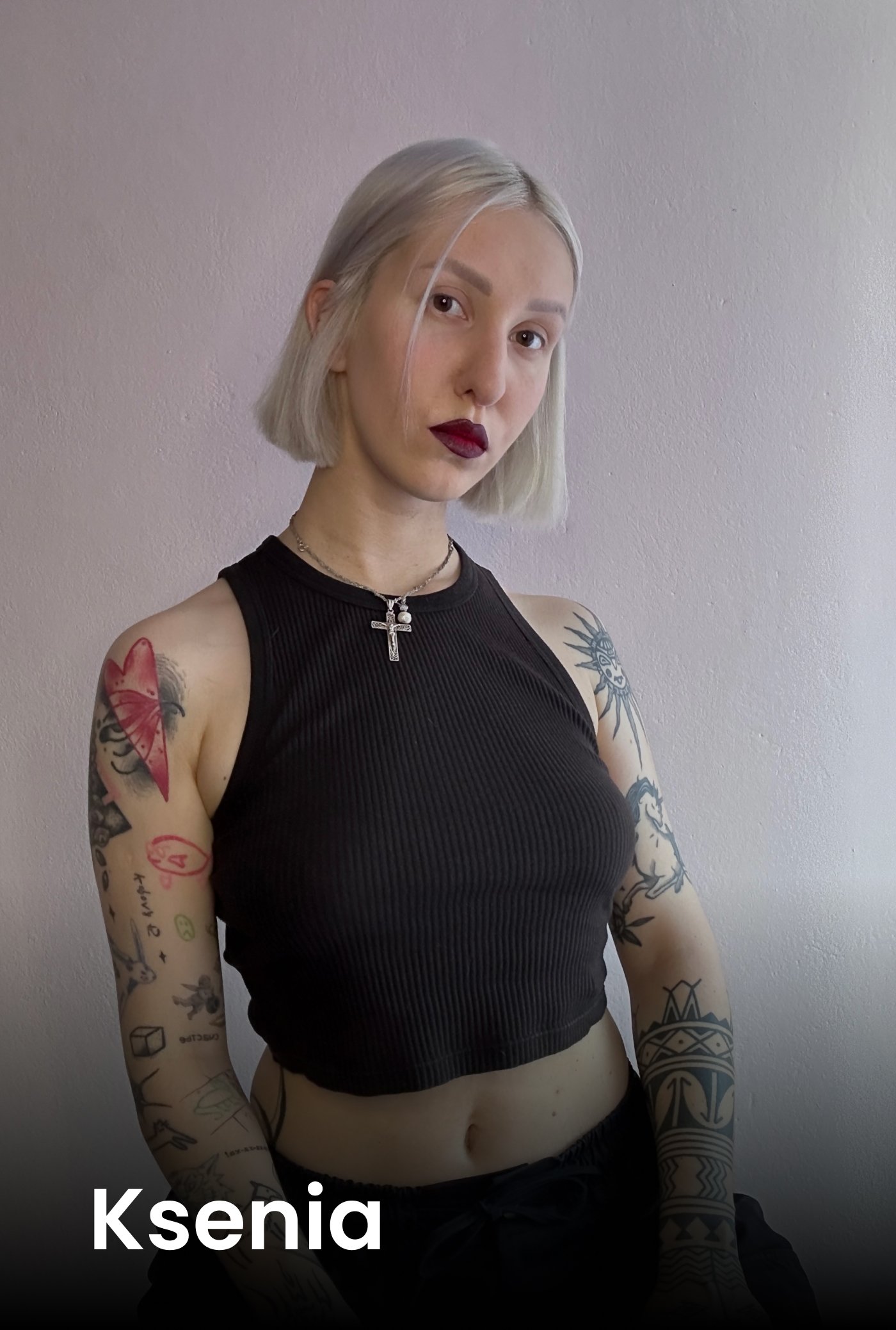 Profile photo of Ksenia, a professional tattoo artist at Names Tattoo Studio in Lisbon