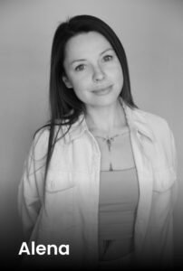 Smiling portrait of tattoo artist Alena