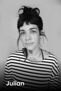 Portrait of tattoo artist Juliana at Names Tattoo Studio in Lisbon